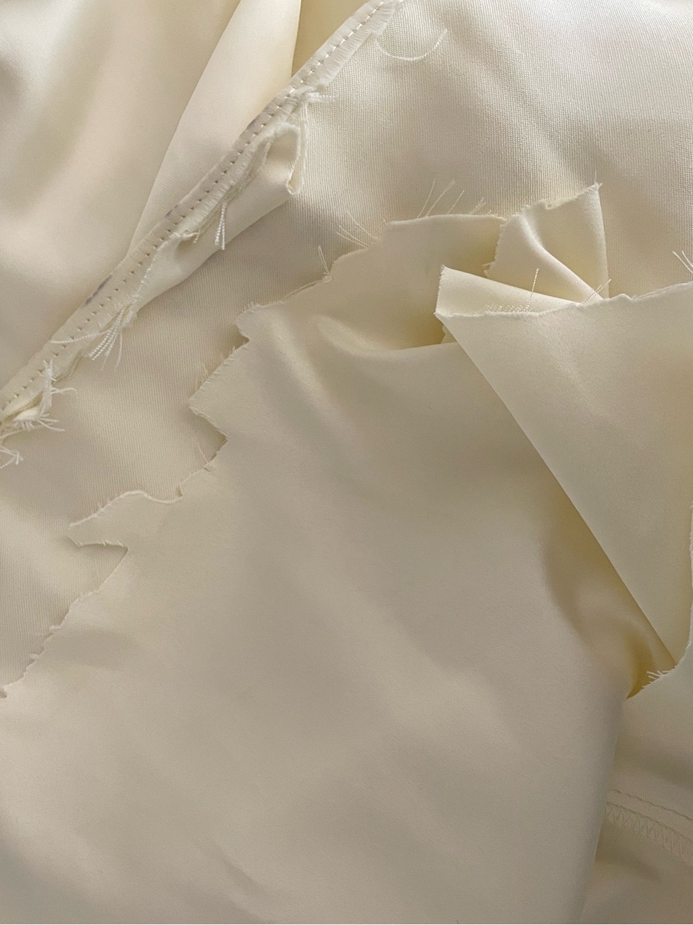 Studio LEXI Audrey High Neck Scarf Georgette Gown Dress Butter Cream US 4 Hemmed - Picture 6 of 11